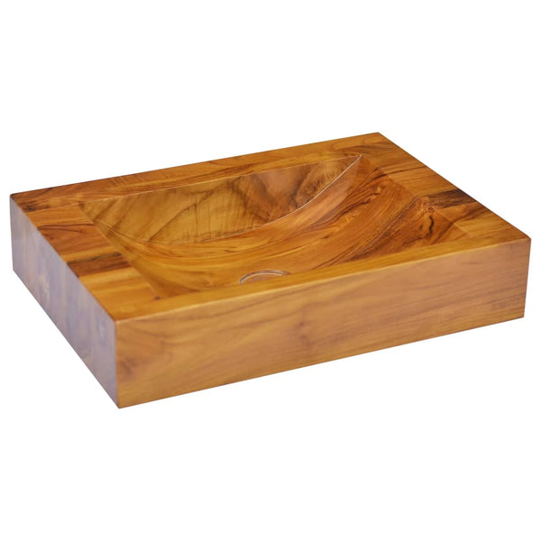 Teak Waschbecken Massivholz 50x35 cm