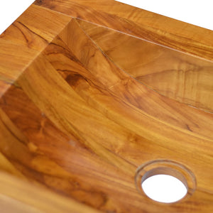 Teak Waschbecken Massivholz 50x35 cm