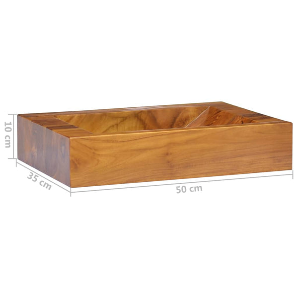 Teak Waschbecken Massivholz 50x35 cm