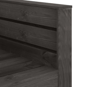 2-tlg. Garten-Paletten-Lounge-Set Kiefernholz Grau Imprägniert