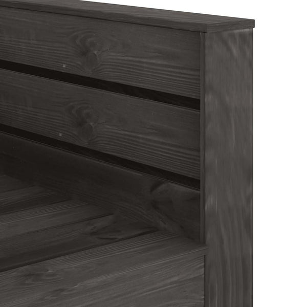 2-tlg. Garten-Paletten-Lounge-Set Kiefernholz Grau Imprägniert