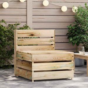 Garten-Mittelsofa aus Paletten Kiefernholz Imprägniert