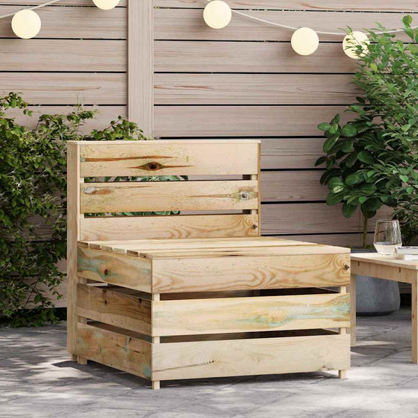 Garten-Mittelsofa aus Paletten Kiefernholz Imprägniert