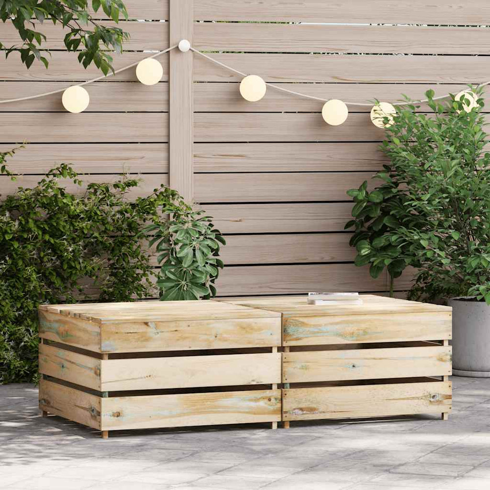 Garten-Palettentische 2 Stk. Imprägniertes Kiefernholz