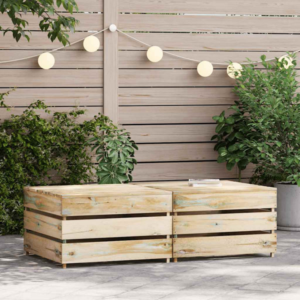 Garten-Palettentische 2 Stk. Imprägniertes Kiefernholz