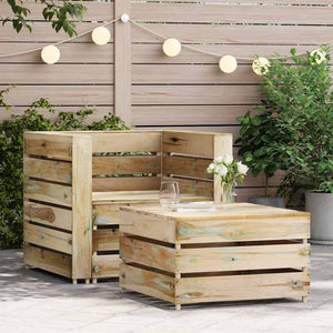 2-tlg. Garten-Lounge-Set aus Paletten Imprägniertes Kiefernholz