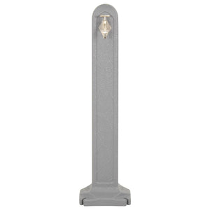 Wasserzapfsäule Hellgrau Steinoptik