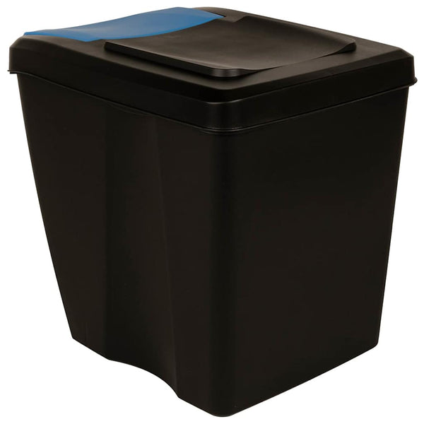 Stapelbare Mülleimer 3 Stk. Anthrazit 75 L