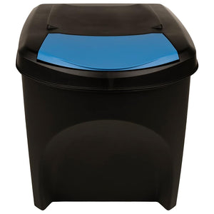 Stapelbare Mülleimer 3 Stk. Anthrazit 75 L