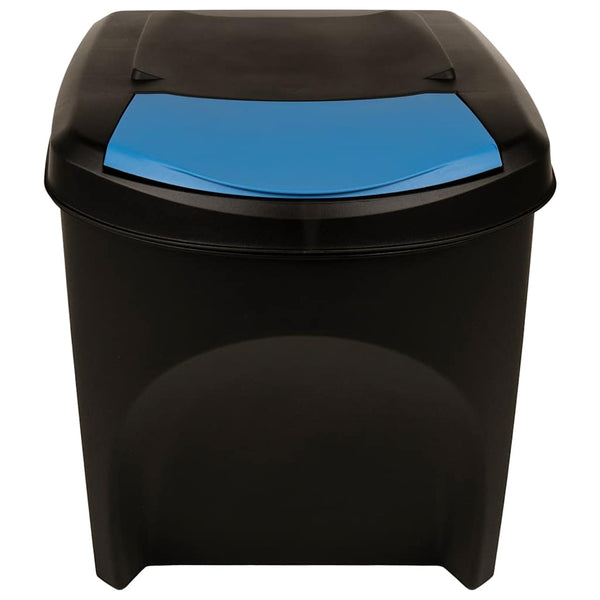Stapelbare Mülleimer 3 Stk. Anthrazit 75 L