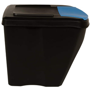 Stapelbare Mülleimer 3 Stk. Anthrazit 75 L
