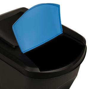 Stapelbare Mülleimer 4 Stk. Anthrazit 100 L