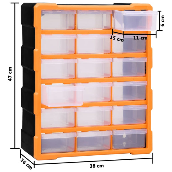 Multi-Schubladen-Organizer 18 Schubladen 38x16x47 cm