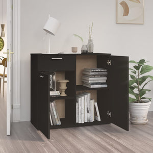 Schwarzes Sideboard 80 cm