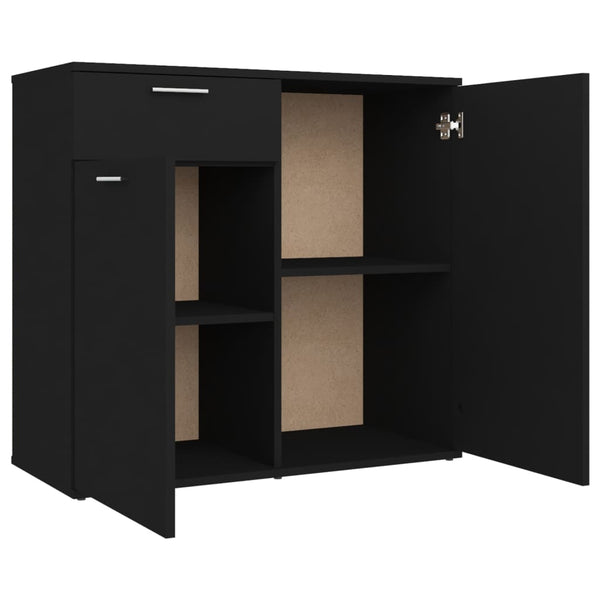 Schwarzes Sideboard 80 cm