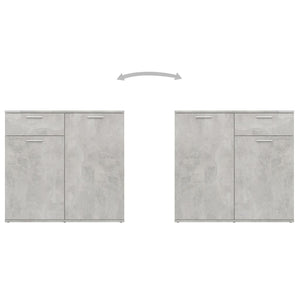Betongraues Sideboard 80 cm