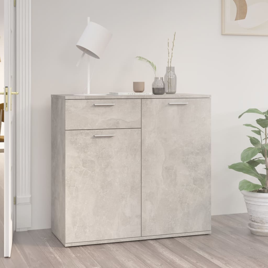 Betongraues Sideboard 80 cm