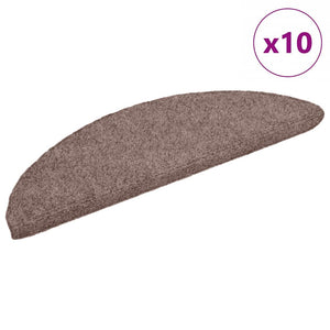 Stufenmatten Selbstklebend 10 Stk. 56x17x3 cm Hellbraun Halbrund