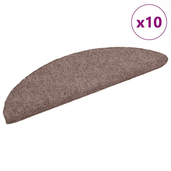 Stufenmatten Selbstklebend 10 Stk. 56x17x3 cm Hellbraun Halbrund