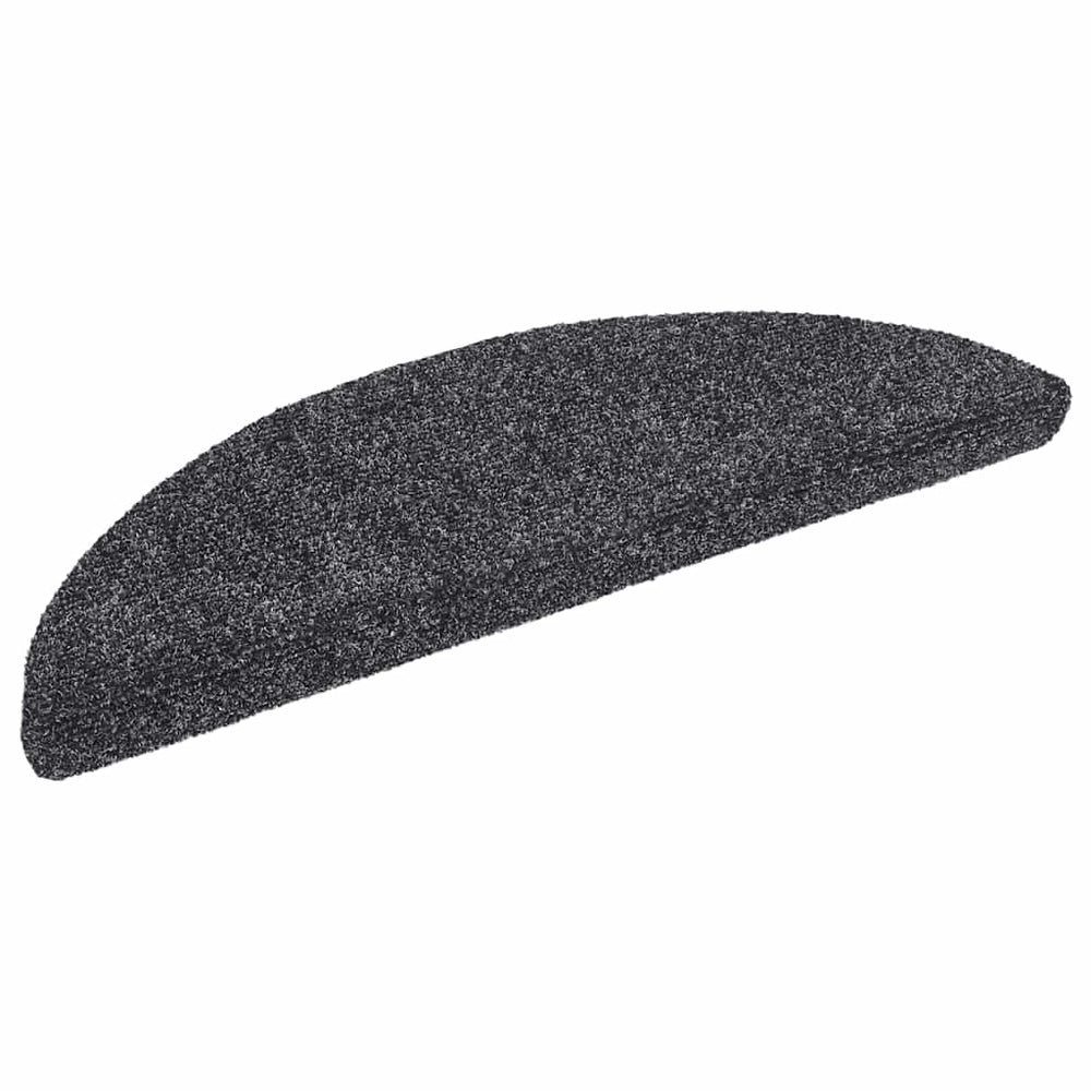 Stufenmatten Selbstklebend 10 Stk. 56x17x3 cm Dunkelgrau Halbrund