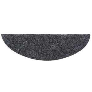 Stufenmatten Selbstklebend 10 Stk. 56x17x3 cm Dunkelgrau Halbrund