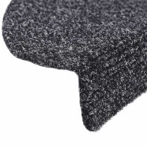 Stufenmatten Selbstklebend 10 Stk. 56x17x3 cm Dunkelgrau Halbrund