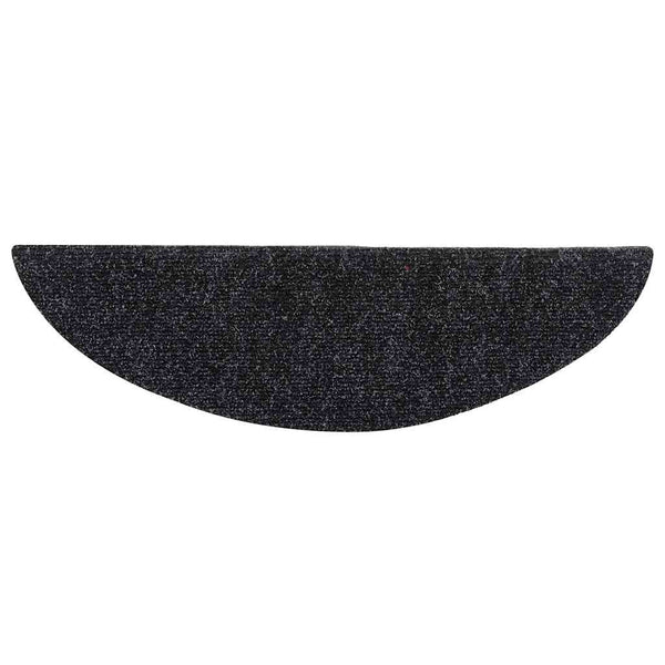 Stufenmatten Selbstklebend 5 Stk. 56x17x3 cm Schwarz Halbrund