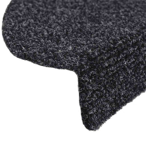 Stufenmatten Selbstklebend 5 Stk. 56x17x3 cm Schwarz Halbrund
