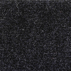 Stufenmatten Selbstklebend 10 Stk. 56x17x3 cm Schwarz Halbrund