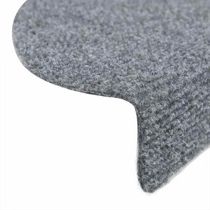 Stufenmatten Selbstklebend 5 Stk. 56x17x3 cm Hellgrau Halbrund