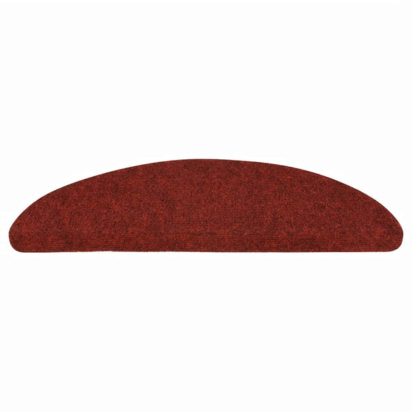 Stufenmatten Selbstklebend 10 Stk. 56x17x3 cm Bordeauxrot Halbrund