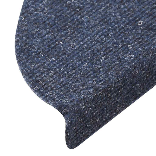 Stufenmatten Selbstklebend 5 Stk. 56x17x3 cm Blau Halbrund