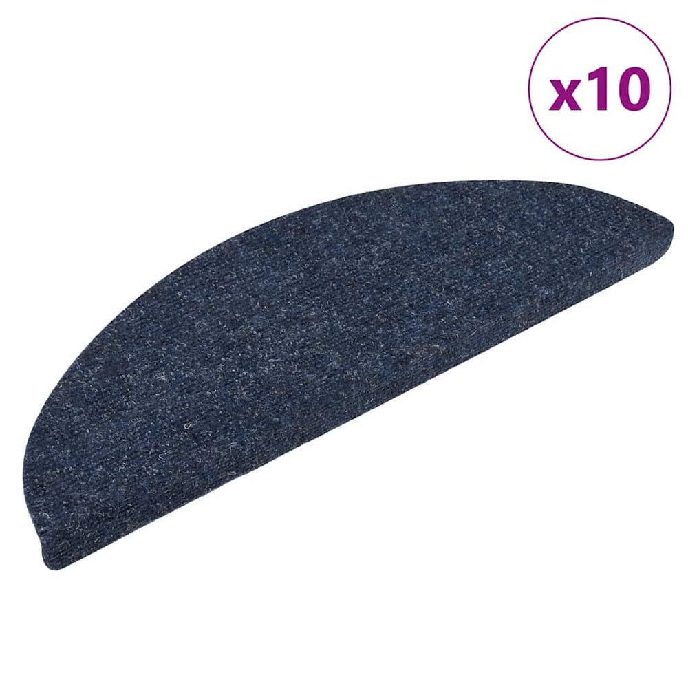 Stufenmatten Selbstklebend 10 Stk. 56x17x3 cm Blau Halbrund