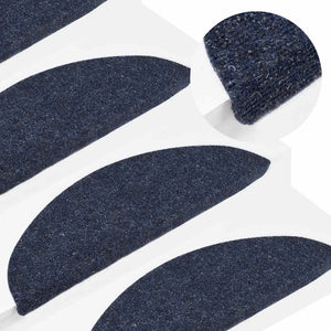Stufenmatten Selbstklebend 10 Stk. 56x17x3 cm Blau Halbrund