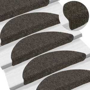 Stufenmatten Selbstklebend 10 Stk. 56x17x3 cm Anthrazit Halbrund