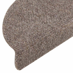 Stufenmatten Selbstklebend 5 Stk. 56x17x3 cm Beige Halbrund