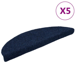 Stufenmatten Selbstklebend 5 Stk. 56x17x3 cm Marineblau Halbrund
