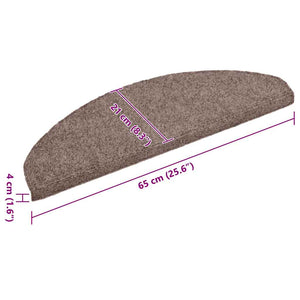 Stufenmatten Selbstklebend 5 Stk. 65x21x4 cm Hellbraun Halbrund Groß