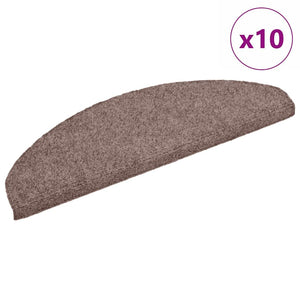 Stufenmatten Selbstklebend 10 Stk. 65x21x4 cm Hellbraun Halbrund Groß