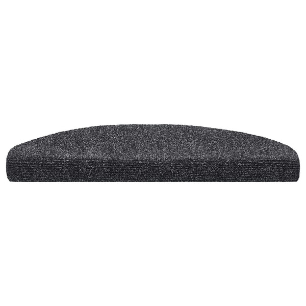 Stufenmatten Selbstklebend 5 Stk. 65x21x4 cm Dunkelgrau Halbrund Groß