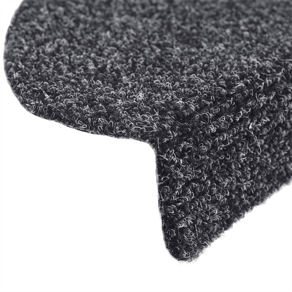 Stufenmatten Selbstklebend 5 Stk. 65x21x4 cm Dunkelgrau Halbrund Groß