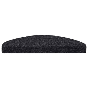 Stufenmatten Selbstklebend 5 Stk. 65x21x4 cm Schwarz Halbrund Groß