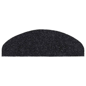 Stufenmatten Selbstklebend 5 Stk. 65x21x4 cm Schwarz Halbrund Groß