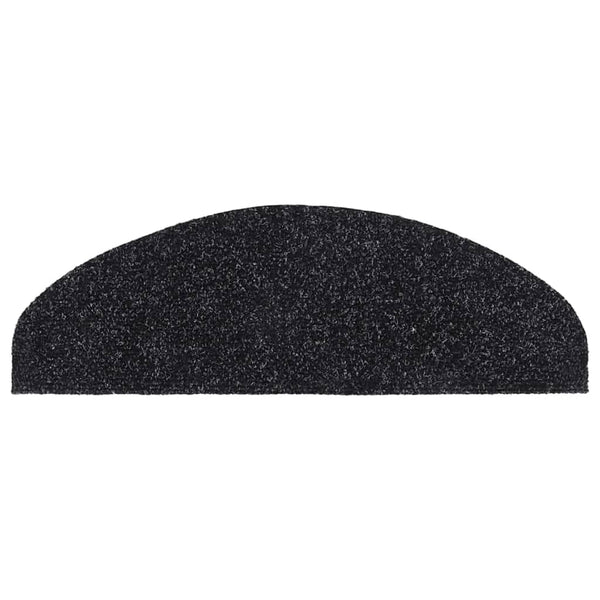 Stufenmatten Selbstklebend 5 Stk. 65x21x4 cm Schwarz Halbrund Groß