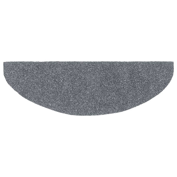 Stufenmatten Selbstklebend 5 Stk. 65x21x4 cm Hellgrau Halbrund Groß