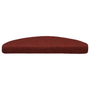 Stufenmatten Selbstklebend 10 Stk. 65x21x4 cm Bordeauxrot Halbrund Groß