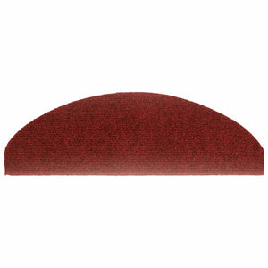 Stufenmatten Selbstklebend 10 Stk. 65x21x4 cm Bordeauxrot Halbrund Groß