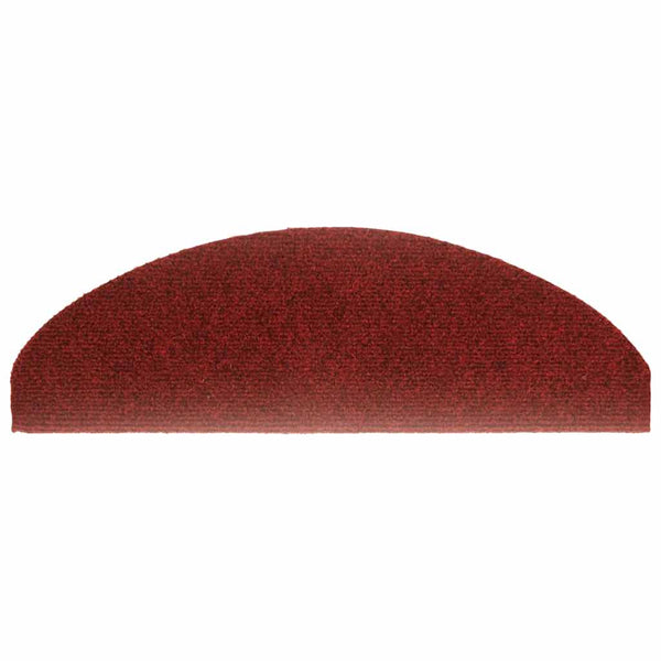 Stufenmatten Selbstklebend 10 Stk. 65x21x4 cm Bordeauxrot Halbrund Groß