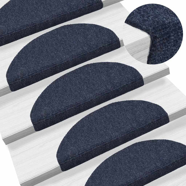 Stufenmatten Selbstklebend 5 Stk. 65x21x4 cm Blau Halbrund Groß