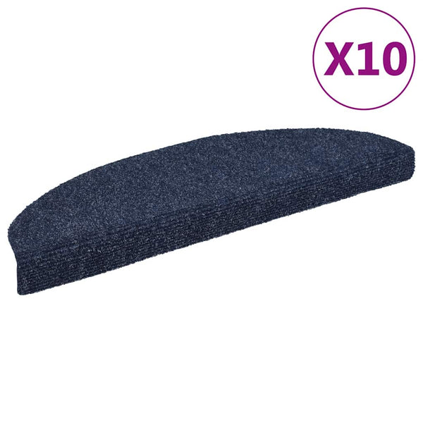 Stufenmatten Selbstklebend 10 Stk. 65x21x4 cm Blau Halbrund Groß